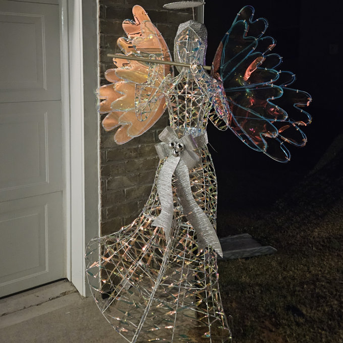 World Menagerie 5.2 FT Lighted Angel Christmas Decoration with